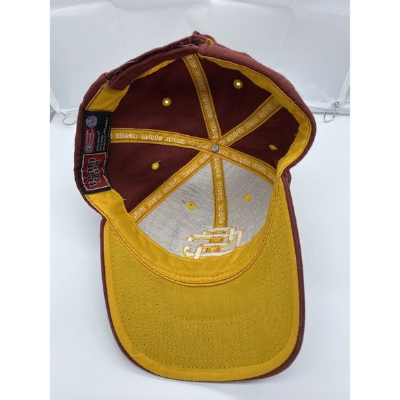 USC Trojans Burgundy Yellow Adjustable Baseball Cap Hat Hook & Loop NCAA Vintage - Picture 7 of 8